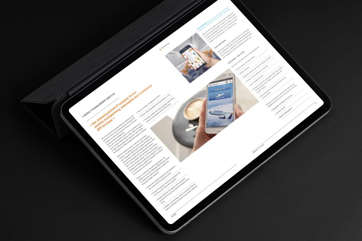 Die digitale Produktbroschüre für LSG Sky Chefs Retail ist eine Kreation und Referenz der WOA